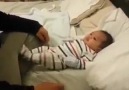 Dad Challenges Baby To A Dance Off.