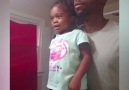 Dad motivates his little girl before school