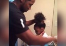 Dad Struggles To Do Daughters Hair