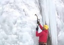 Dağı&bulunan buz şelalesi ünlü dağcıları ağırlıyor