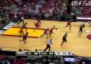Derrick Rose Drives over LeBron and D-Wade!