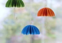 DIY colorful paper umbrellas