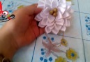 DIY Satin Ribbon Rose, Satin Ribbon Flower - Tutorial .