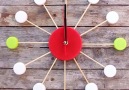 DIY wall clock from bottle caps