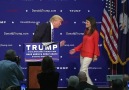 Donald Trump makes woman tough his hair