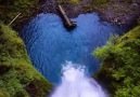 Do you see the blue heart Multnomah Falls Portland Oregon