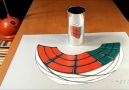 Drawing Rubik's Cube Cylindrical Anamorphic Illusion by Vamos