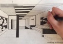 Draw Interior of Gallery with Pen