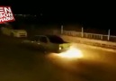 Drift yaparken yanan Tofaş