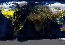 Dünyadaki Havayolu Trafiğinin 24 Saatlik Görüntüsü