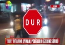 DUR İHTARINA UYMADI POLİSLERİN ÜZERİNE SÜRDÜ