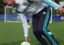 Eden Hazards hilarious attempt at the dizzy penalty challenge...