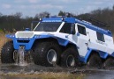 Eight wheeled extreme Russian truck