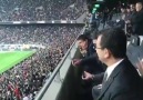 Ekrem başkan Beşiktaş tribününde.