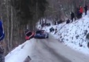 Elfyn Evans hitting Kubica's crashed Fiesta WRC at Monte Carlo...