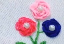 Embroidered flowers for clothes