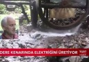 Emekli imam dere kenarında 2 evinin elektriğini üretiyor