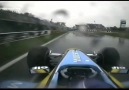 Em 2003 Jarno Trulli teve dificuldades para segurar sua Renault na pista.