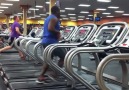 Enjoying the gym routine!