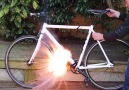 Exploding bike lock prevents bike theft