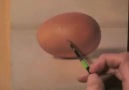 Extraordinary Brush Intervention on Egg Painting