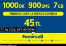 Fenercell 1907 Tarifesi