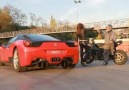 Ferrari vs. Kawasaki Drift Motorcycle