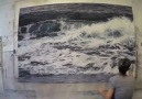 Finger painting of the sea by Zaria Forman