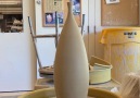 Finish trimming a thin-necked bottle... - Hsin-Chuen Lin Ceramics