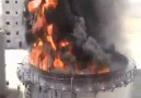 Fire On Oil Storage Tank