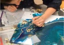 Fluid Art Studios - Gold Leaf Over Acrylic Facebook