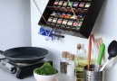 Fold-Down Spice Rack