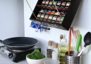 Fold-Down Spice Rack