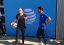 Freestyler Indi Cowie, David Villa'yı şaşkına çeviriyor