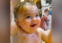 Funny Baby Eats Spaghetti