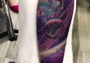 Galaxy sleeve in-progress by Bolo Art Tattoo at INKAHOLIK TATTOOS - Miami FL