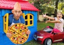 Gamze Play House Bought Pizza - Funny Video For Kids