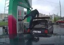 Gas station worker is doing it his way! *LMFAO*