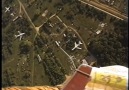 Glider aerobatics at the Moscow AirShow (filmed from the balloon)