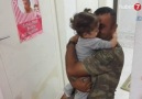Görevden dönen askerin kızıyla buluşması ağlattı