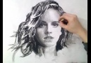 Gorgeous Hermione - Emma Watson Charcoal Drawing