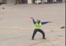 Ground controller dances at work! Credit JukinVideo