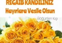 GÜNAYDIN..REGAİB kandiliniz Hayırlara Vesile Olsun..