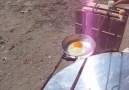 Güneş Enerjisiyle Yumurta Pişiriyor....
