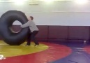 Guy Gets Hit With Massive Inflatable Tire