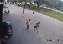 Guy lucky to be alive after being struck by runaway tire!