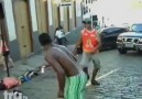 guy saves friend in fight
