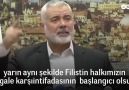 Hamas lideri İsmail Heniye intifada çağrısında bulundu.