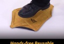 Hands-free reusable shoe cover!For more info