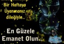 Hayırlı Geceler..Bereketli güzel bir haftaya uyanmanız dileğiyle.